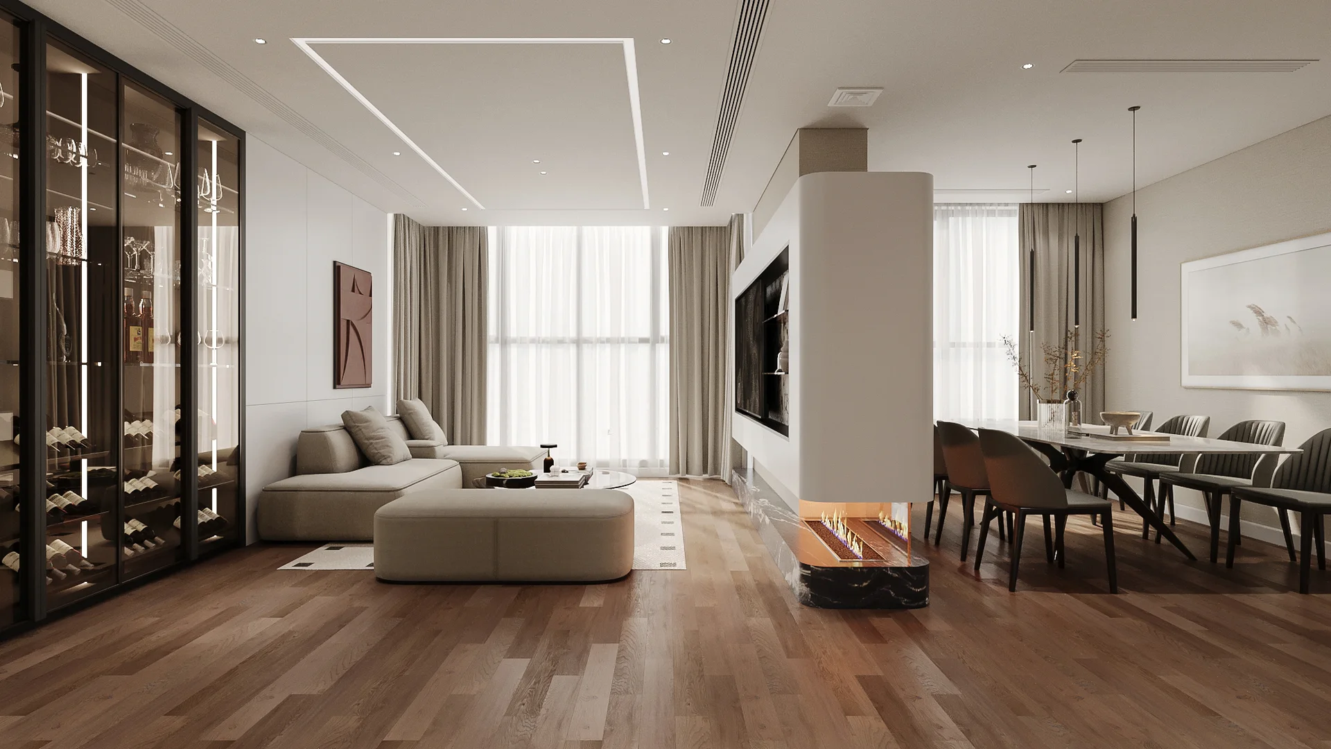Nên chọn sofa bệt không chân hay sofa bệt chân ẩn cho phòng khách?